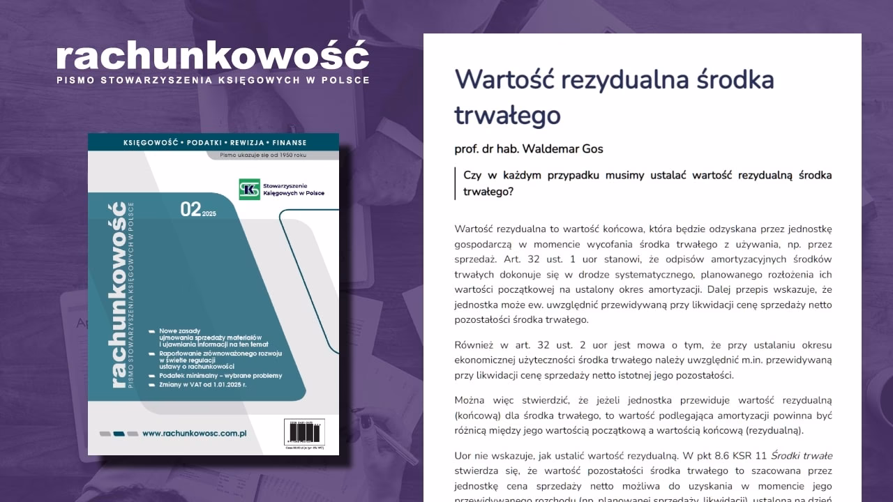 Jaki jest wzór na wartość rezydualną?