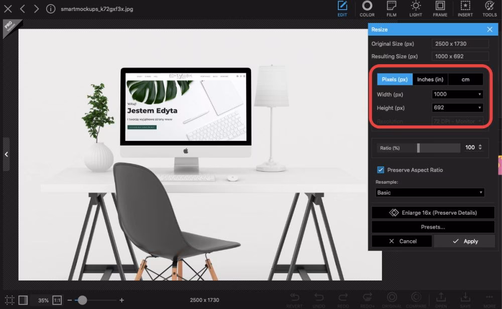 Jaki jest rozmiar zdjęcia na stronie internetowej?