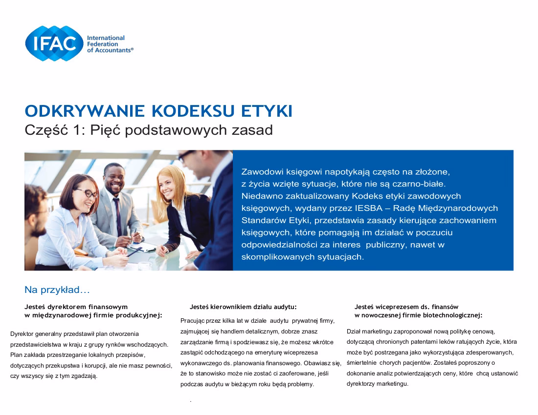 Jakie są standardy etyczne IFAC?