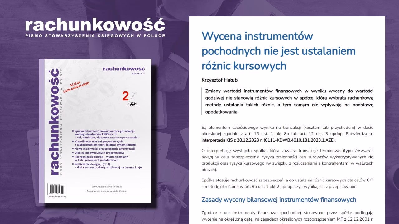 Czym jest zmiana wartości godziwej instrumentów pochodnych?