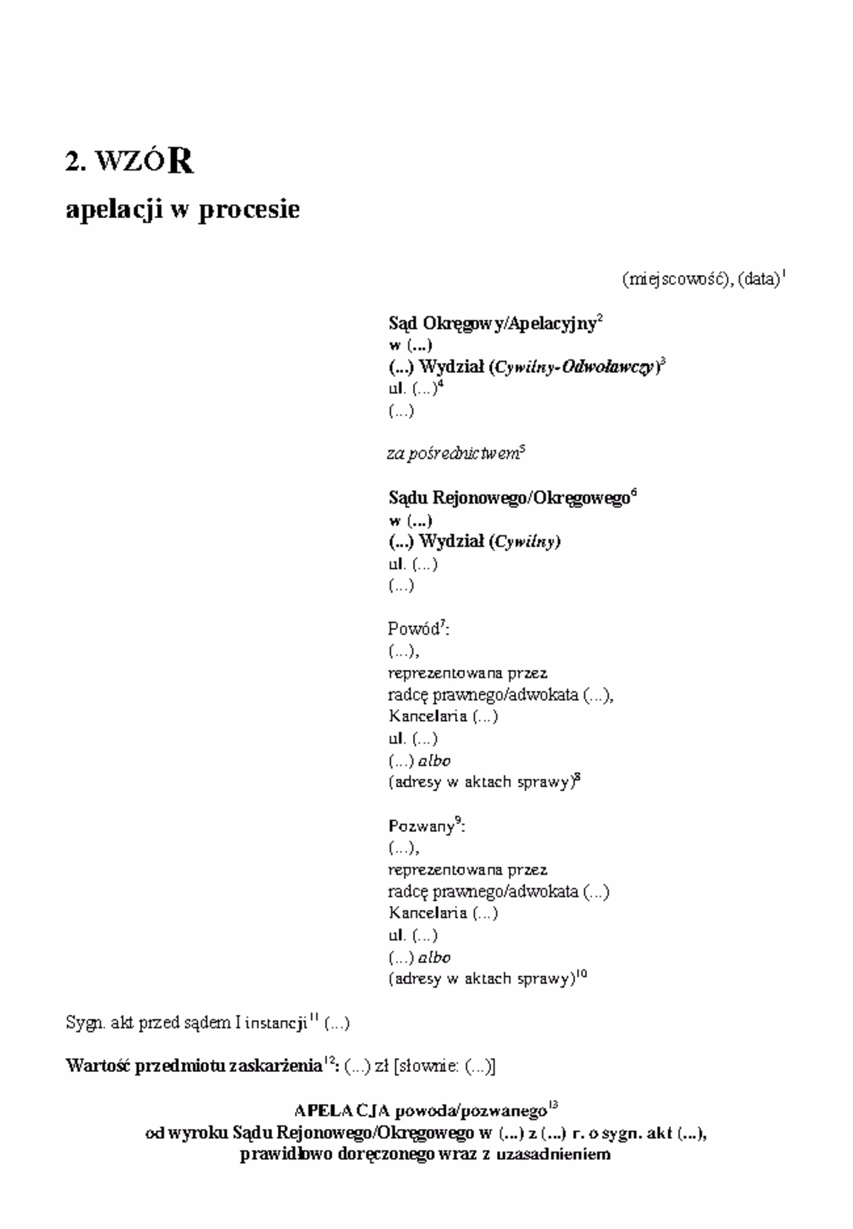 Co można podnieść w apelacji?